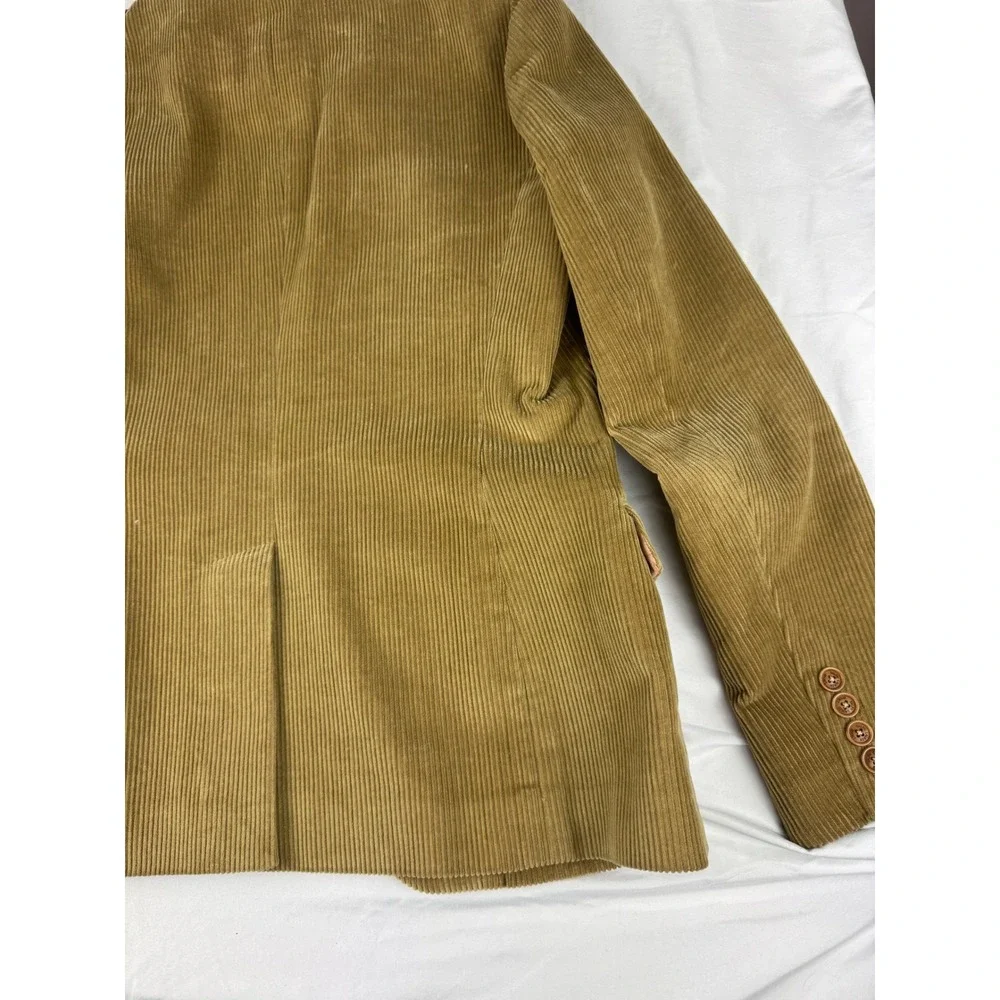 Ralph Lauren Sport Corduroy Blazer Jacket Tan‎ Brown Men Size 12